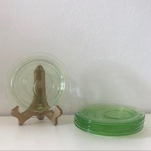 Green Ring Depression Glass Plates